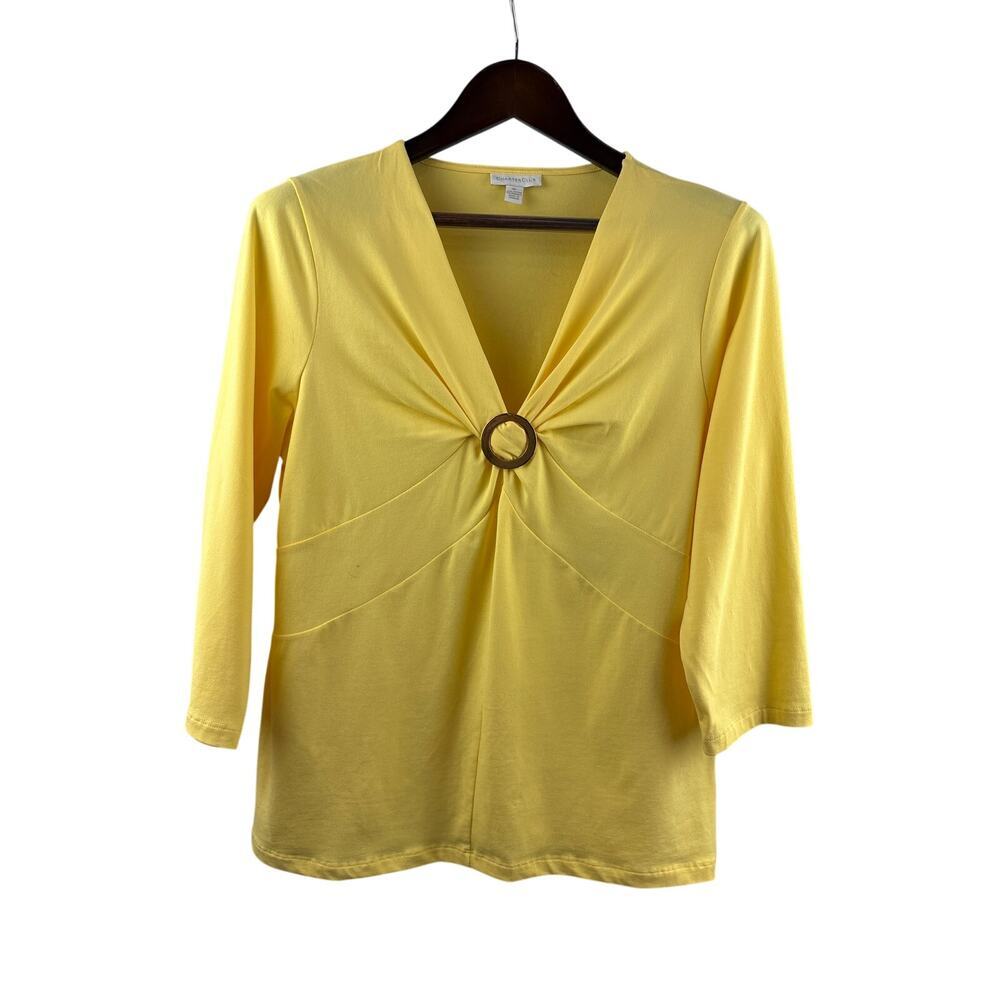 Women’s Charter Club XL Yellow 3/4 Sleeve Blouse